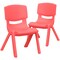 Emma and Oliver 2 Pack Plastic Stackable School Chair with 10.5"H Seat, Preschool Chair
